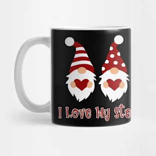 I Love My Stepmom with Love Gnomes Mug